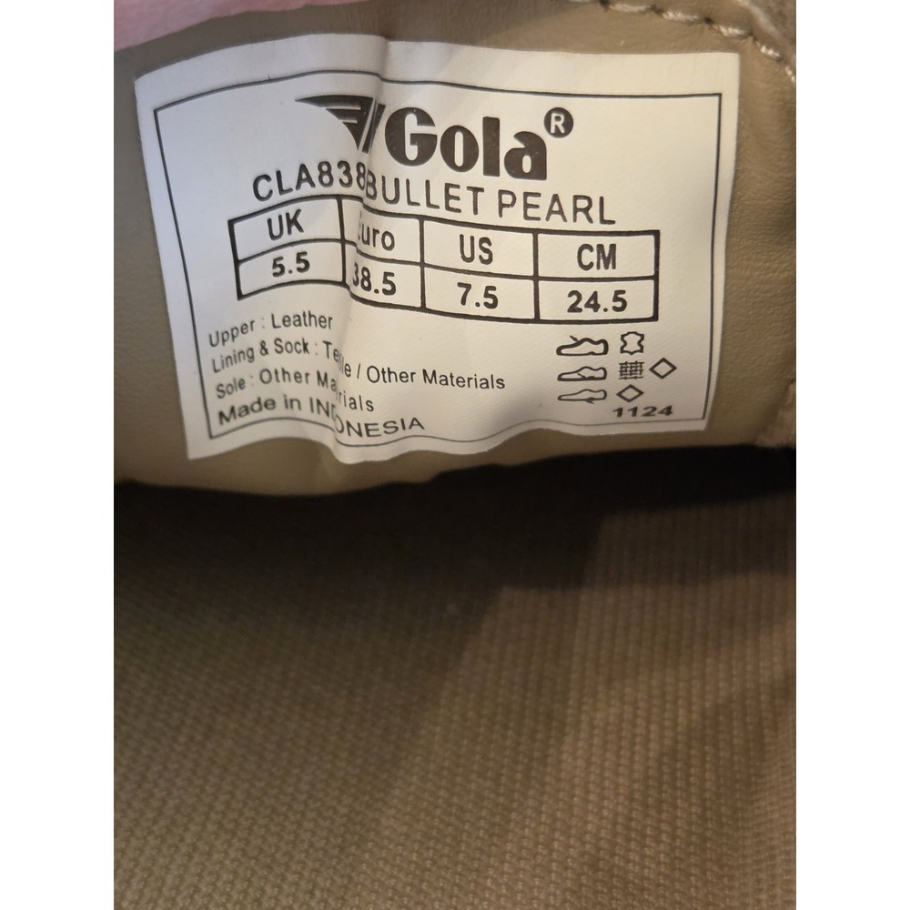 NEW! Gola Women's Bullet Pearl Trainers Suede Casual Sneakers Bone Size 7.5 $120 - Picture 6 of 14